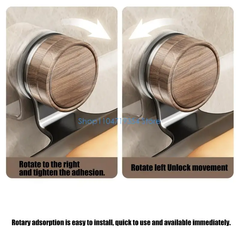 0XLD Not Hole Required Soap Dispenser Shelf Not Slip Silicone Base V Drain
