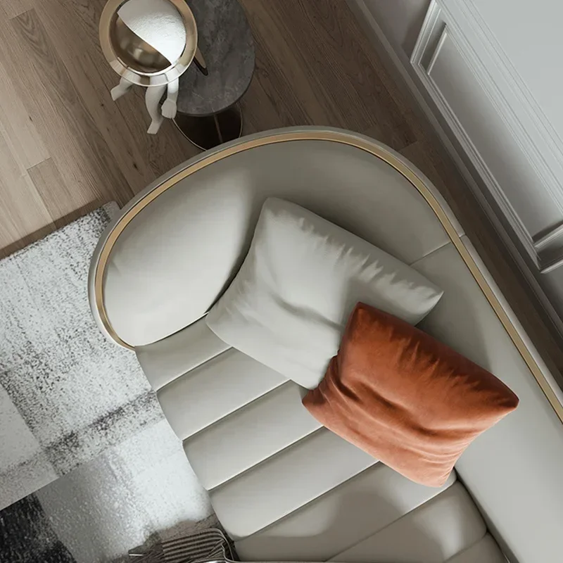 For Design Classic White Velvet Couch Sofa Modern Living Room Home Furniture Curve Sectional Set Sofa