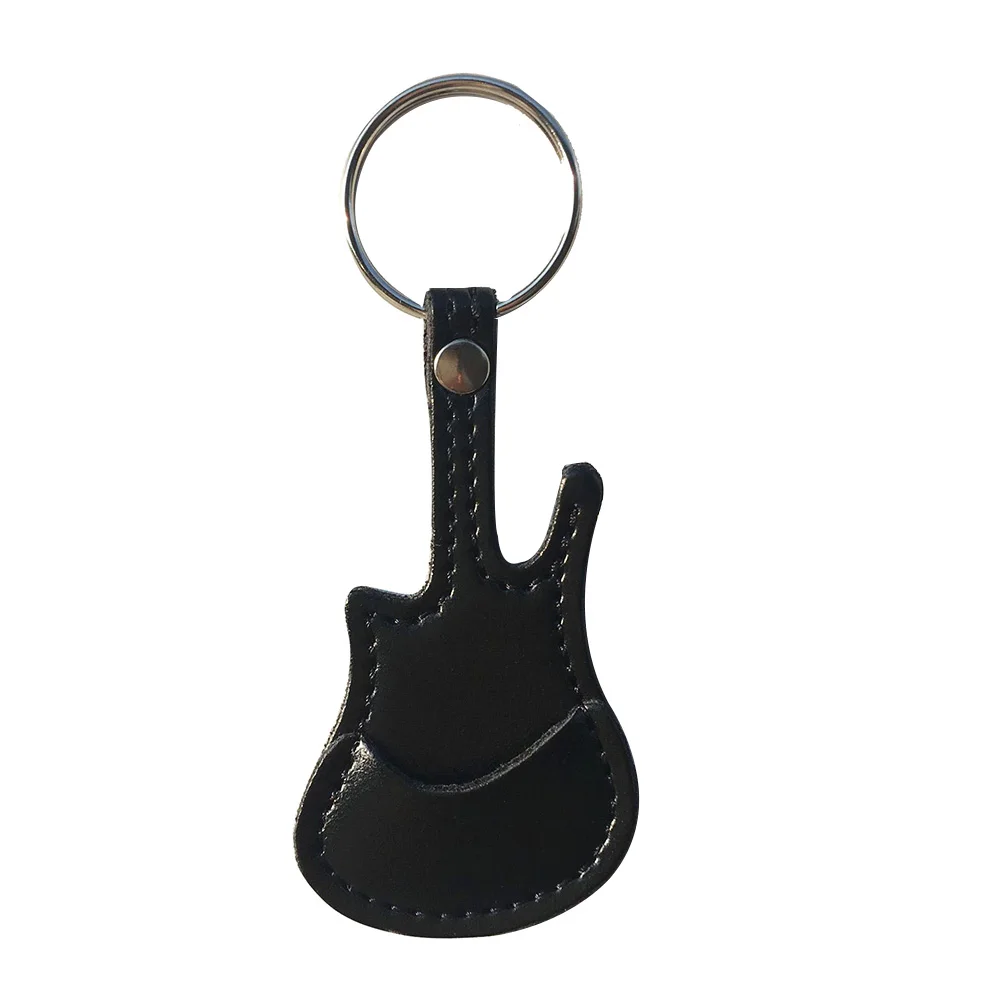 Cowhide Guitar Pick Bag Ukulele Pick Clip Guitar Pick Keychain Musical Instrument Accessories Bag Guitar Pick Bag