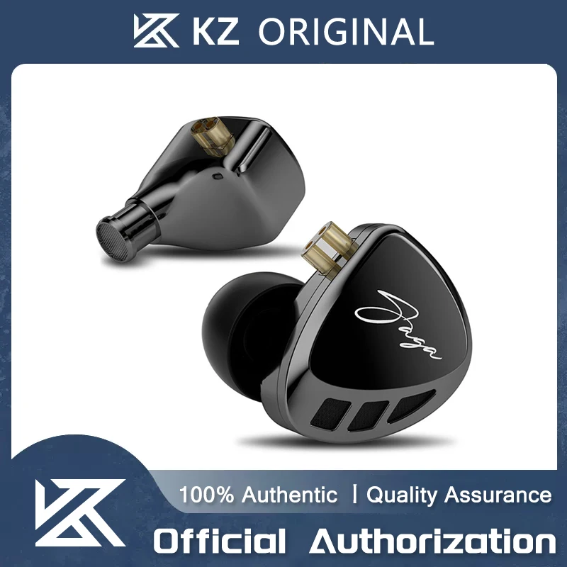 KZ Saga Wired Earphones Stage Live Monitor Sport Headphones HiFi Stereo Bass Fever Music Metal Earbuds Gaming Headset