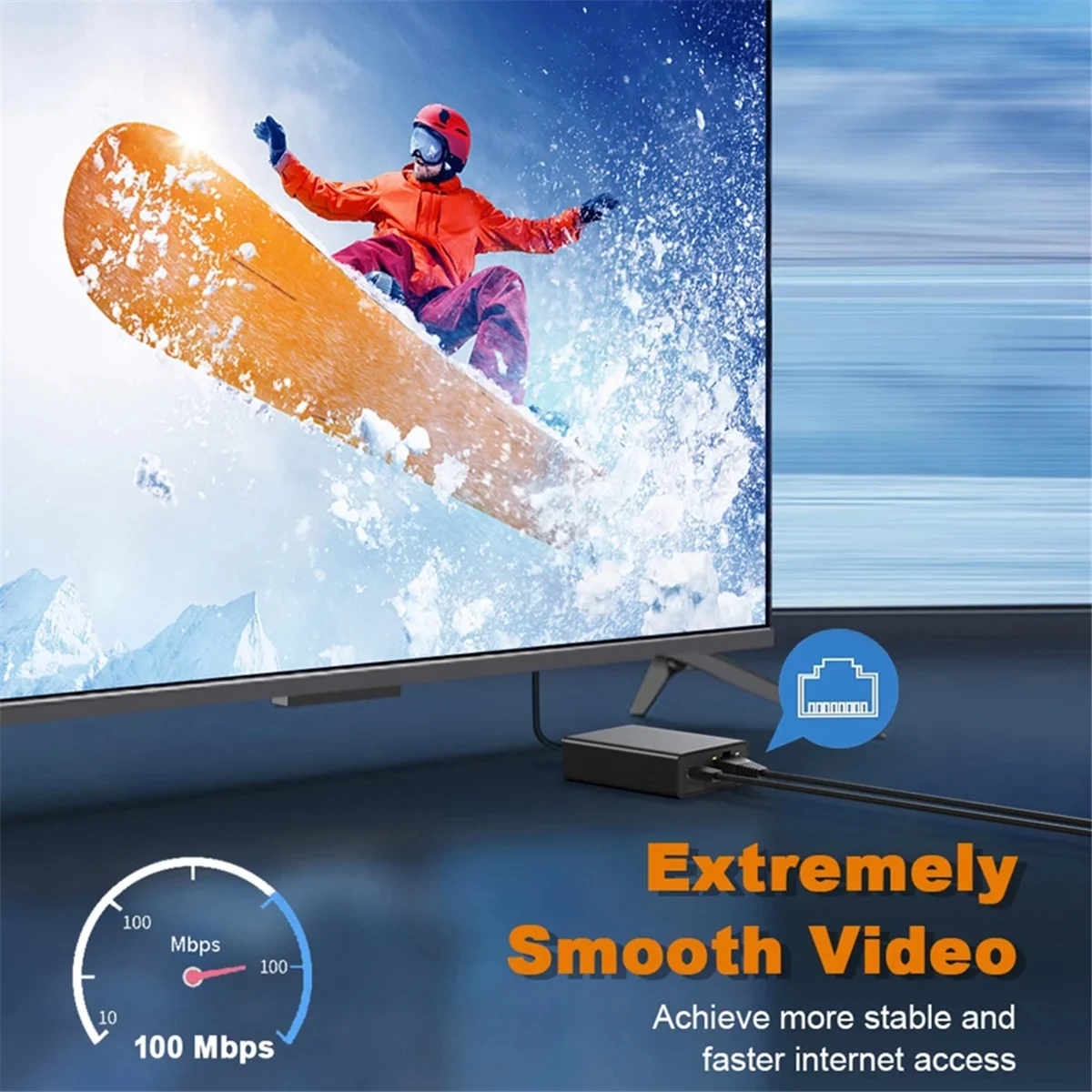 SMIEA-Adaptador Ethernet de tarjeta de red Micro-USB, adaptador de tarjeta de red de 100M para enrutador de interruptor Ethernet 4K Fire TV Stick