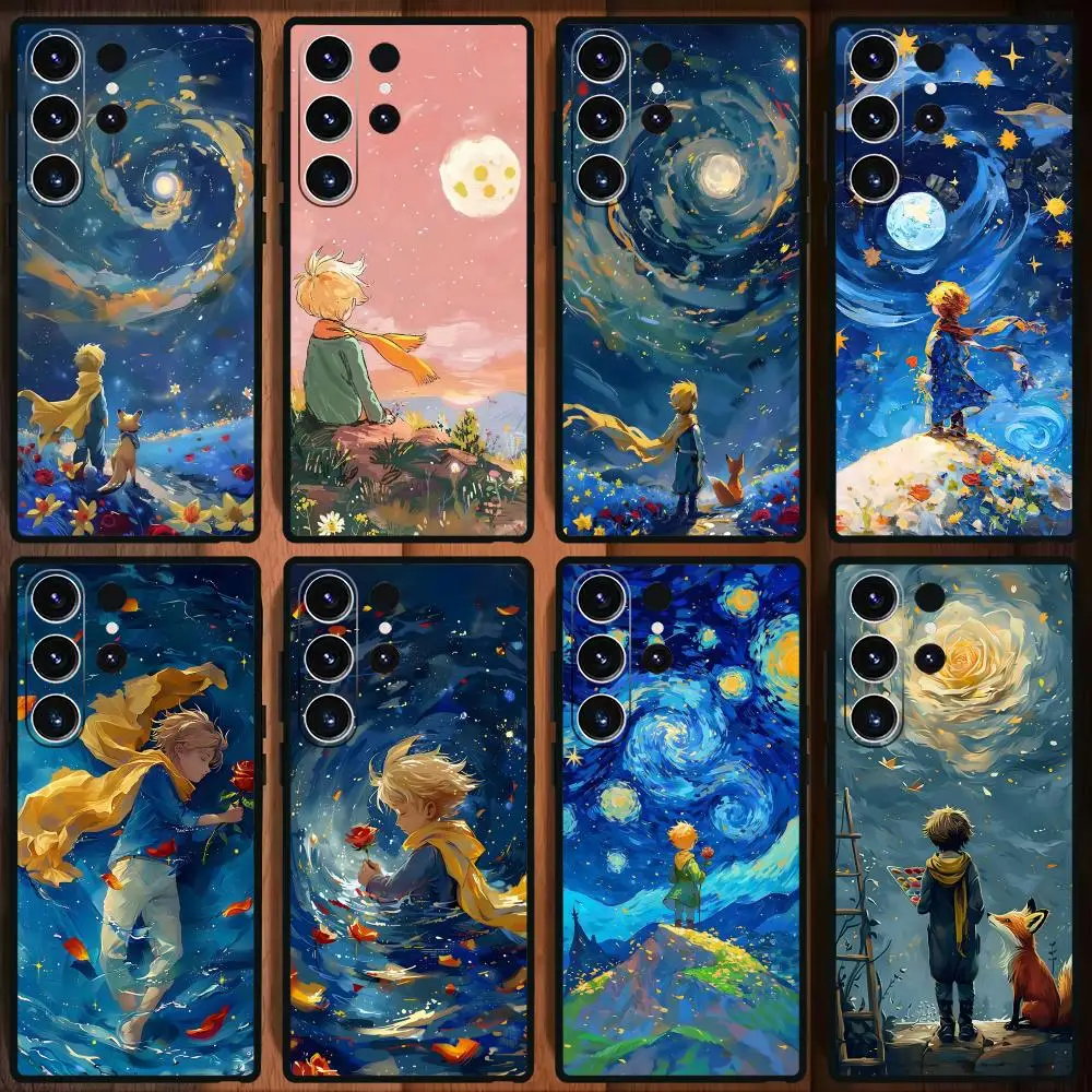 anime The Little Prince  Phone Case For Samsung Galaxy S25 S24 S23 S22 S21 S20 Plus Ultra Note20 Soft Black