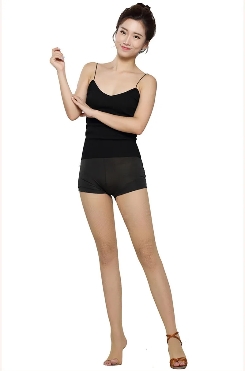 Mode Professionelle Frauen Latin Dance Strumpfhosen Sexy Fishnet Strumpfhosen Latin Dance Elastische Dünne OpenToe Net Strumpfhosen Oberschenkel Strümpfe – Detail 10