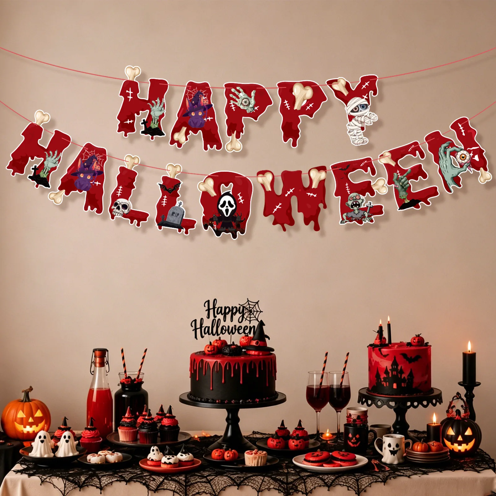 Home Improvement Kids - Halloween Ceiling Hangings: Skeletons, Mummies, Bloodstained