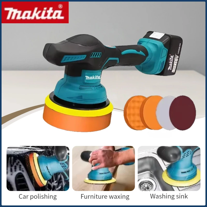 ماكيتا 8 التروس الكهربائية إصلاح الصبح الملمع اللاسلكي سيارة اللاسلكية التلميع آلة الملمع #2