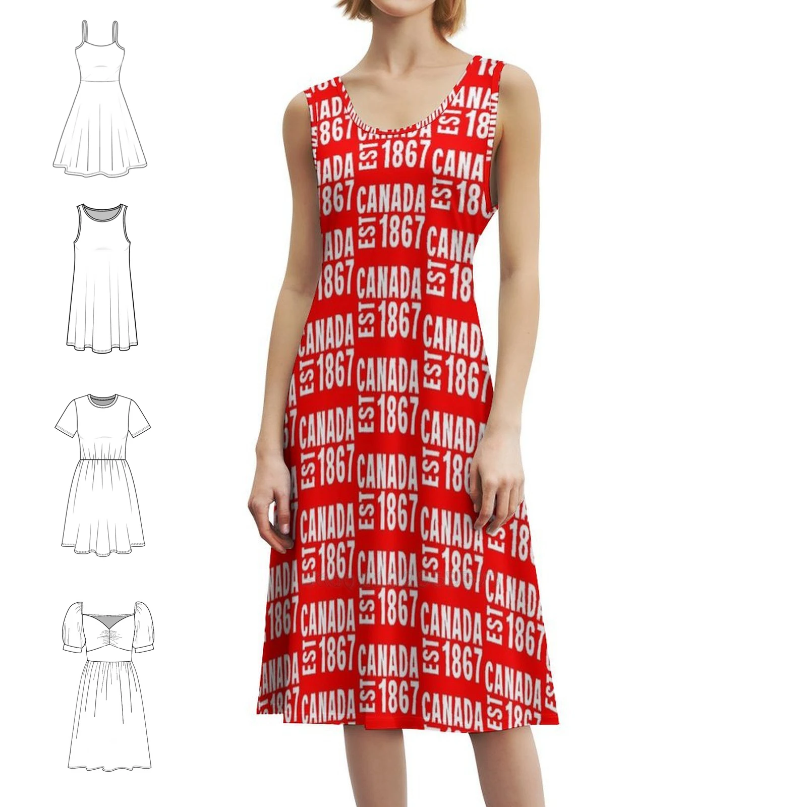 

Canada Established 1867 Anniversary 150 Years Preppy Style Mini Dress For Women A-Line Loose Fit Casual Day Dress Canada
