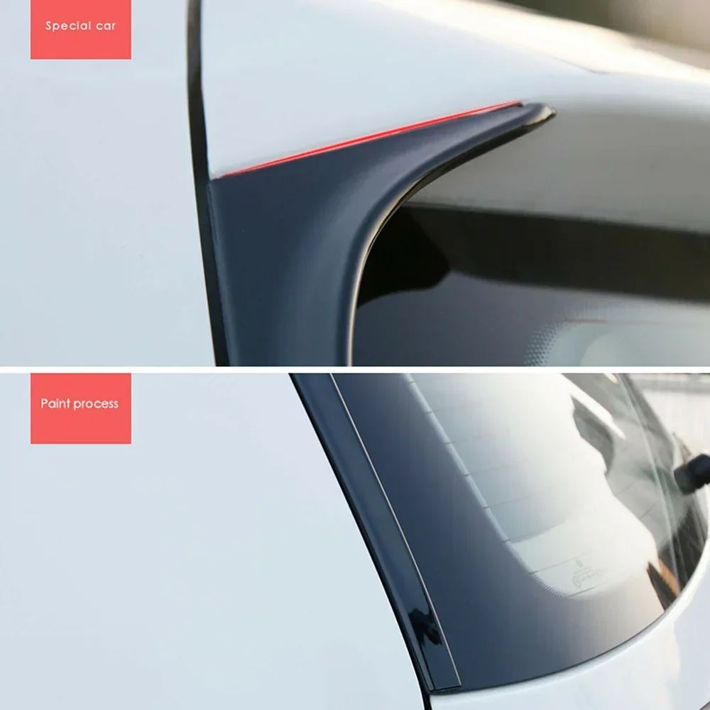 

Carhome 2x Rear Window Spoiler Side Wing Black For Golf 7 7.5 MK7 MK7.5 2014-2018 38.5 X 9.4 Cm ABS Plastic Car Casement Spoil
