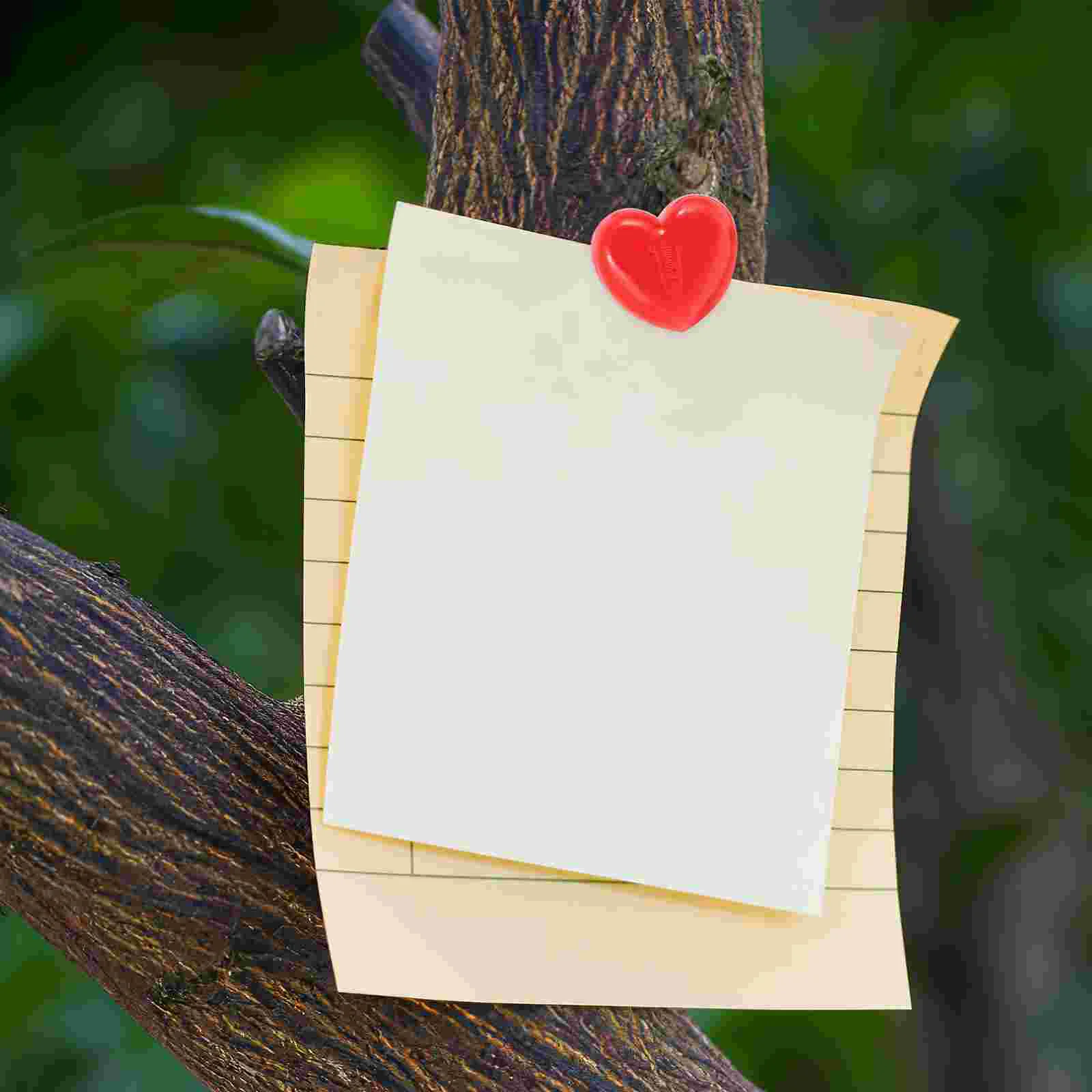 

150pcs Heart Shaped Pushpins Red Thumb Tacks Cork Board Accessories Daily Use Office Desk Travel Compact