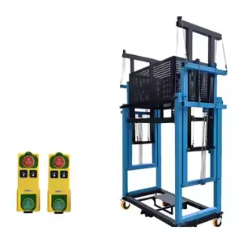 Elektrische mobiele steigerlift met afstandsbediening 500 kg draagvermogen 8 m werkhoogte opvouwbaar platform voor de bouw