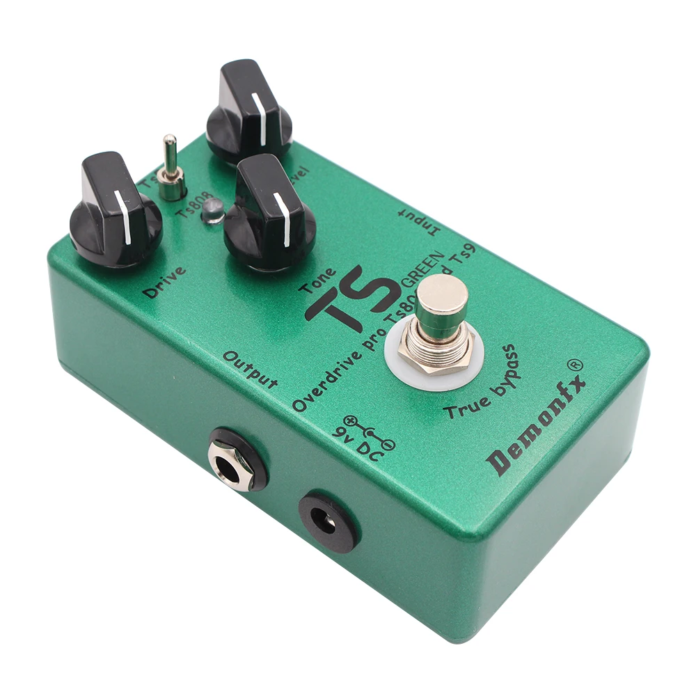 Demonfx-Pedal de efecto de guitarra verde TS, combinación TS9 y TS808, potenciador Overdrive con True Bypass, Nueva Versión