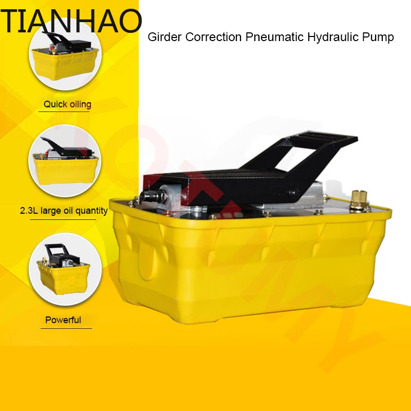 2.3L 70Mpa Girder Correction Pneumatic Hydraulic Pump Foot Operated Pump Manual Air-Driven Hydraulic Pump Power Unit