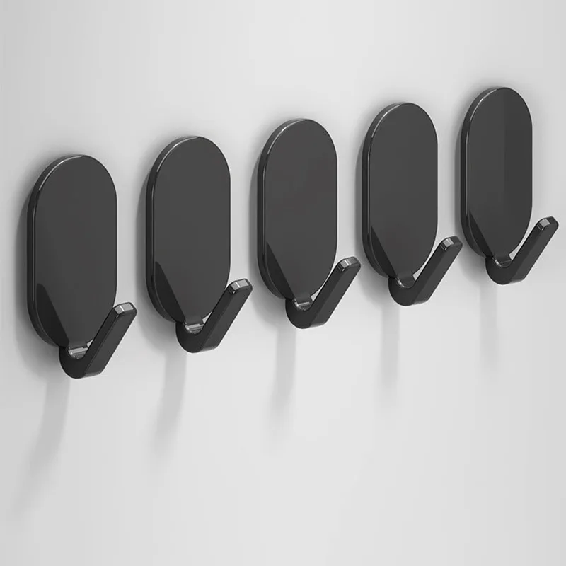 5 Stück robuste Klebehaken, kein Bohren erforderlich, ideal für Badezimmer und Toilette, zum mühelosen Aufhängen von Handtüchern an Wänden oder Türen