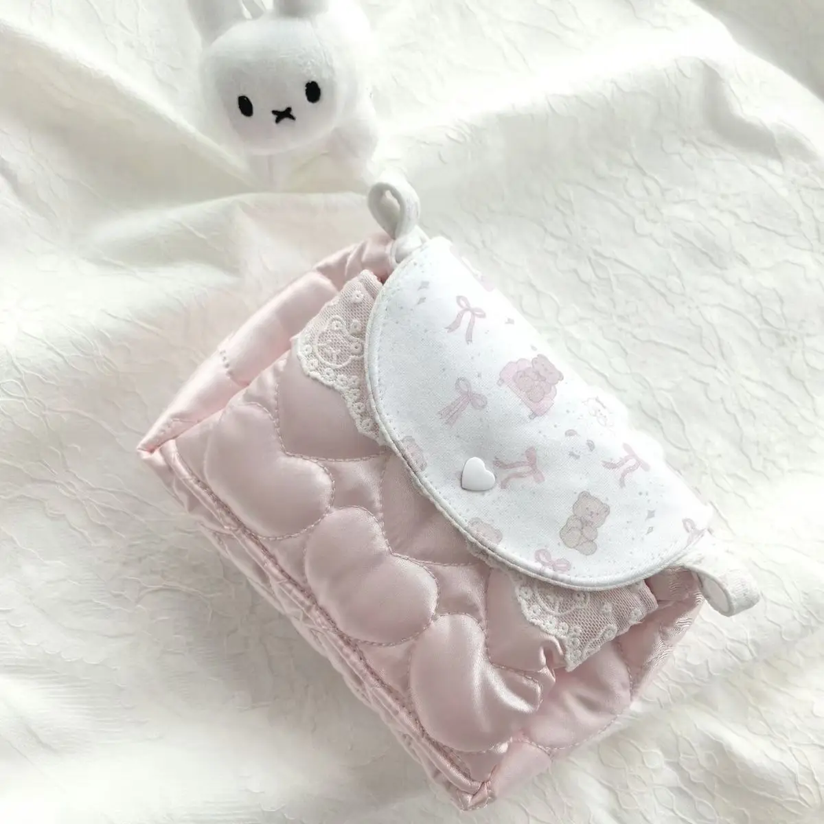 Niedlicher kleiner Bär, weiche Münzbörse im Ins-Stil, hochwertige dreilagige Aufbewahrungstasche, Deko-Tasche, Kopfhörer-Tasche, Schlüsseltasche für Damen – Detail 4