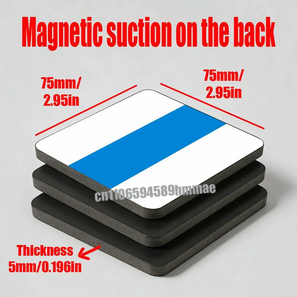 

For White Blue White Flag Fridge Freezer Refrigerator Magnets Kitchen Metal Cabinet Magnetic Sticker Card Home Cover