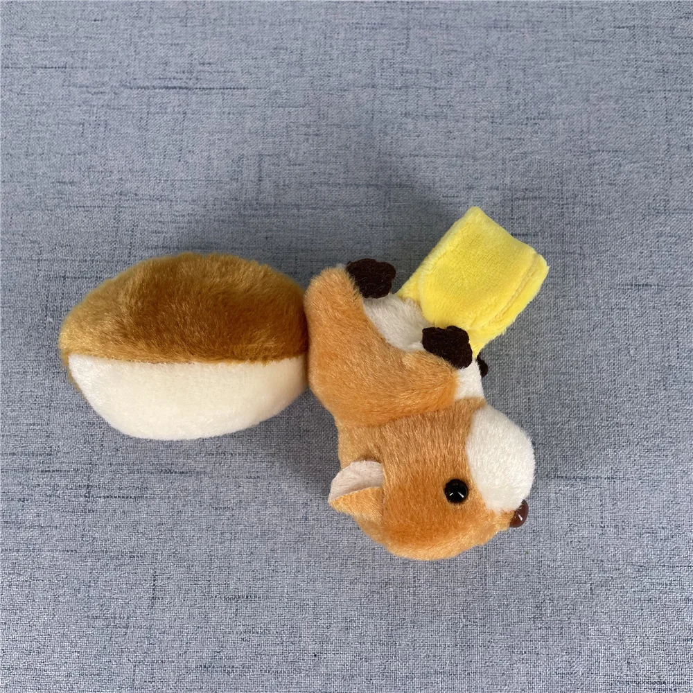 10 センチメートルふわふわリスぬいぐるみぬいぐるみ、ギフトブレスレット、手の手首を飾るぬいぐるみ動物のおもちゃ人形