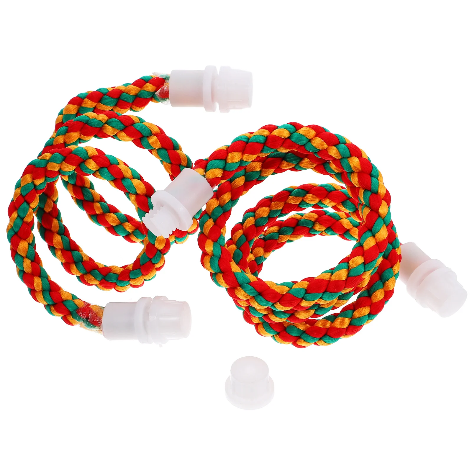 

2Pcs Parrot Standing Rope Perch Cotton Chewing Climbing Swing Cage Accessories Bungee Bird Ladder Parakeet Cockatoo