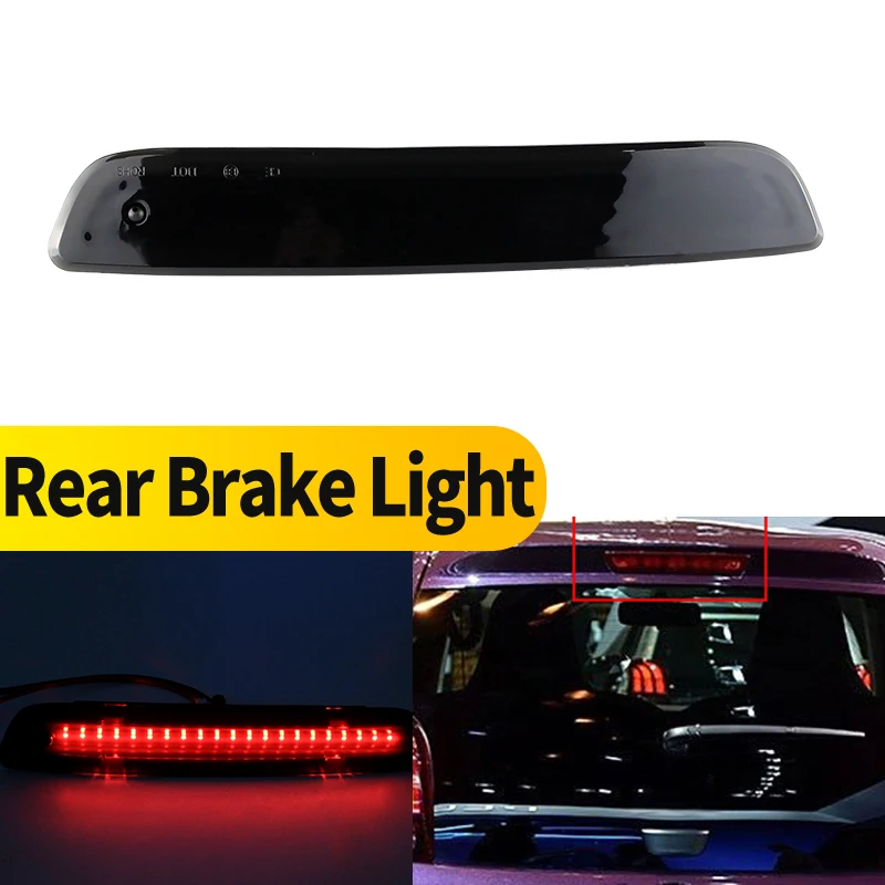 

1PC LED High Mount 3rd Brake Light For Citroen C1 Mk2/Toyota Aygo 2014-2021 Peugeot 108 2013-2021 Black/Red Lens Red Brake Lamp