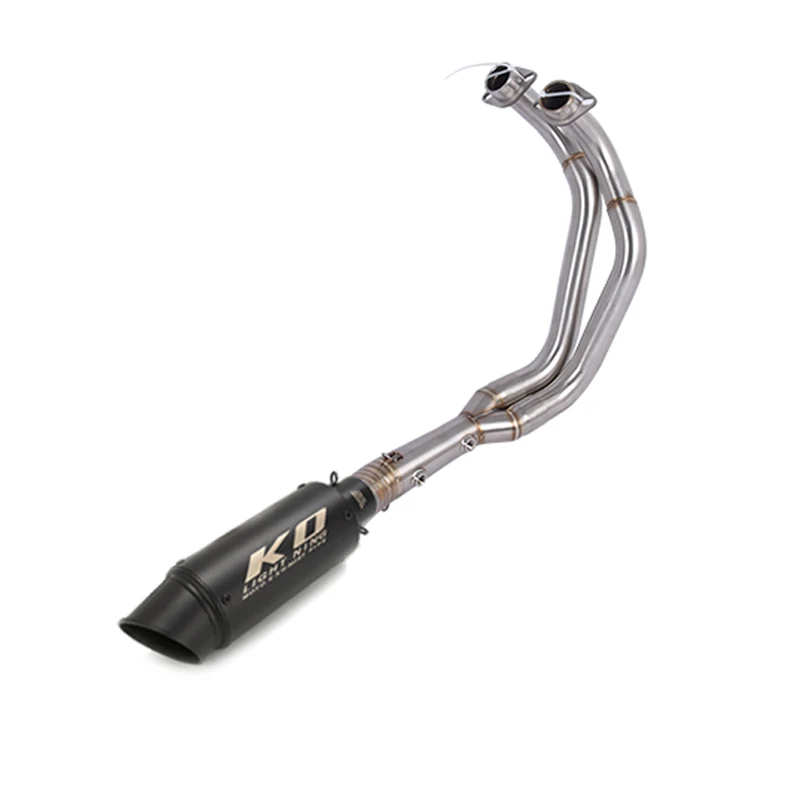 

For Yamaha MT07 FZ07 Tracer7 GT XSR700 2025 2026 Motorcycle Exhaust System Header Link Pipe Slip On 51mm Black Muffler DB Killer