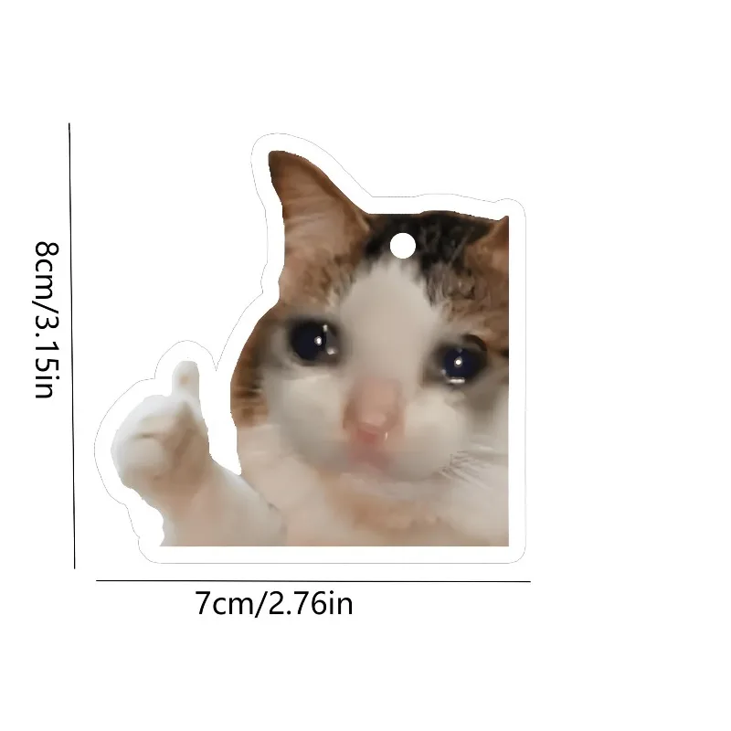 Car Air Freshener Thumbs Up Calico Cat Hanging Scent Card for Car Interior Decor Rearview Mirror Ornament Gift
