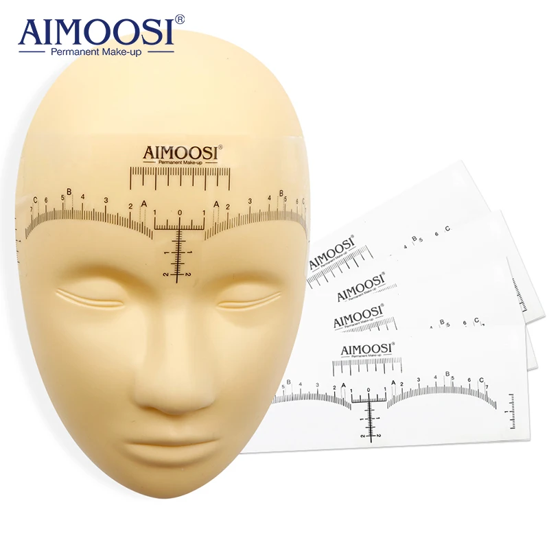 20/50/100pcs Disposable Tattoo Eyebrow Ruler Sticker for Permanent Makeup Eyebrows Microblading Measurement Tools