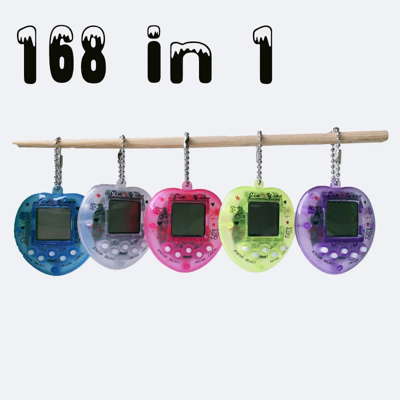 Machine de jeu électronique pour animaux de compagnie, Transparent en forme de cœur, Puzzle virtuel pour animaux de compagnie, porte-clés Design, cadeau d'anniversaire pour enfants