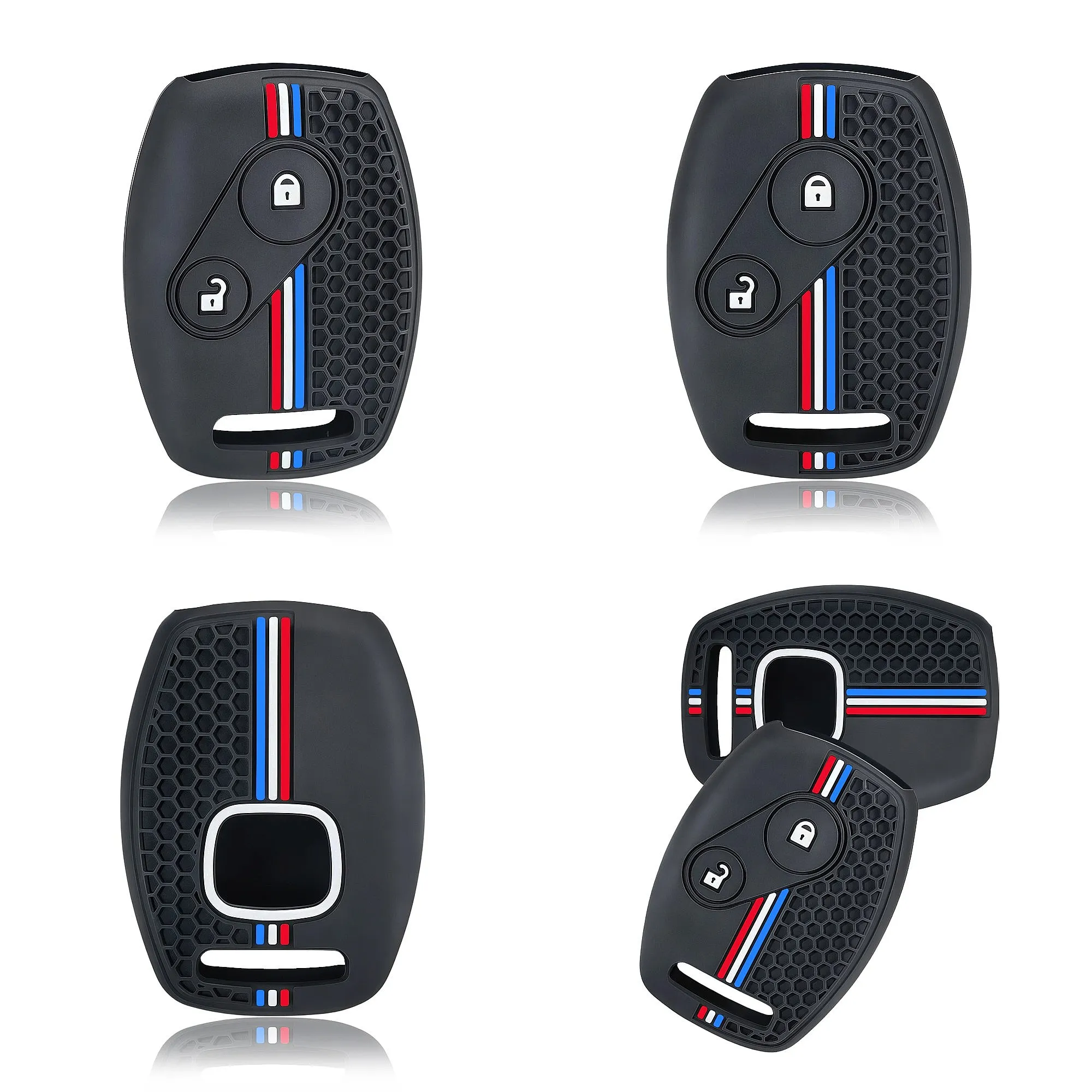 For Honda Jazz FRV Accord Civic CR-V 2008 CRZ Insight Fit SRV Car Key Fob Cover Sport Racing Style Silicone Remote Key Shell