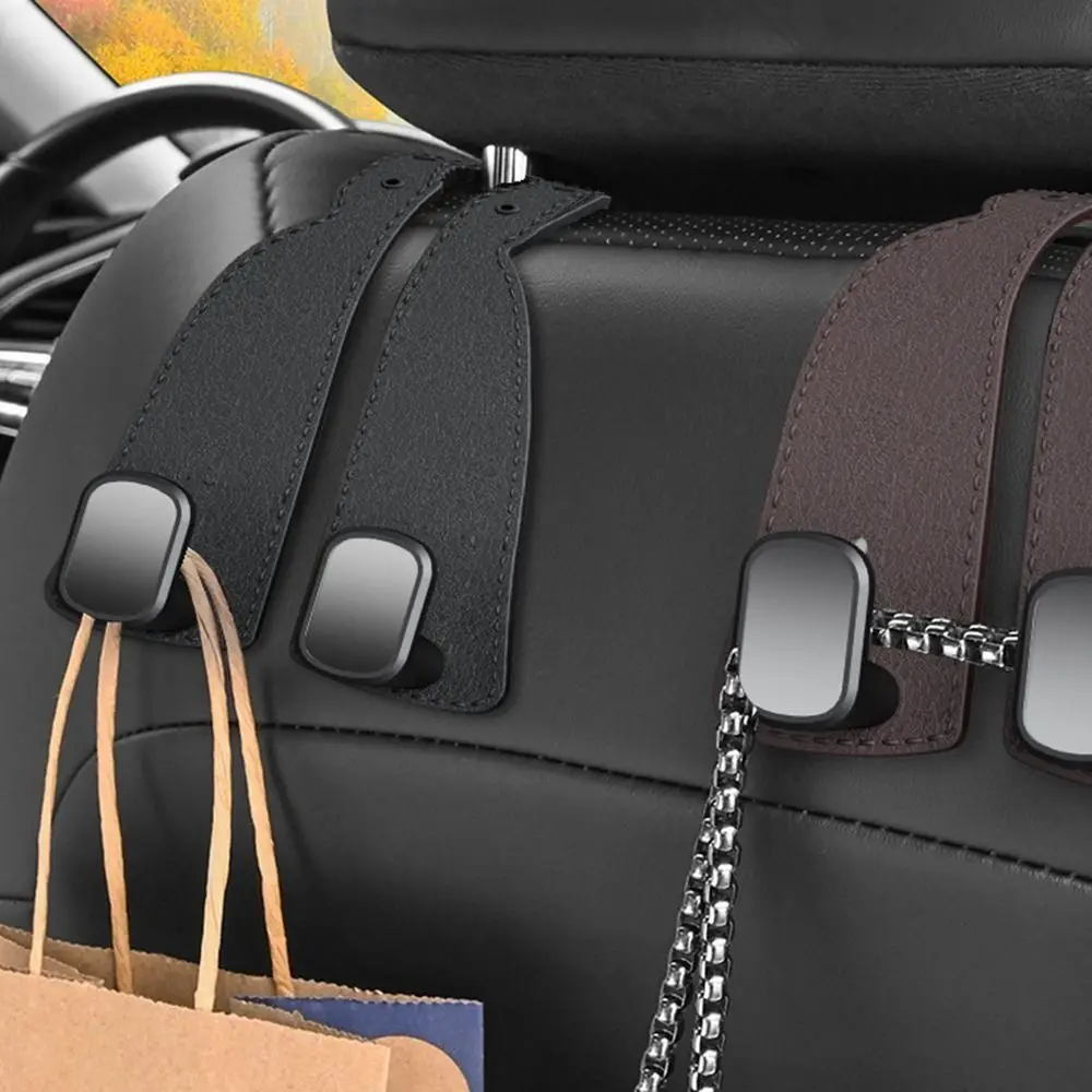 Durable 2 in 1 Car Headrest Hook Universal Large Load-Bearing Car Organizer Clips Hidden Car Hooks Car Interior Accessories