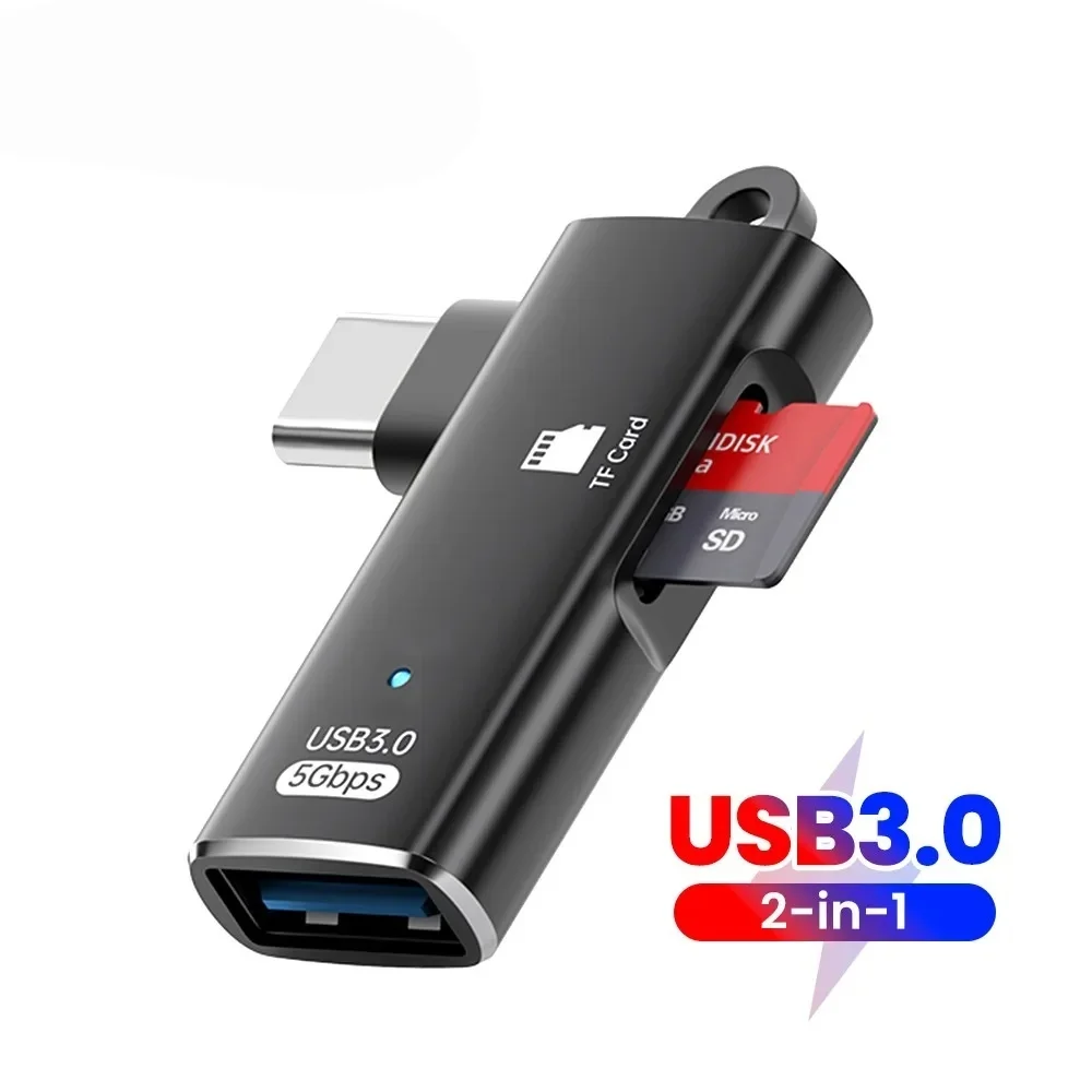 3 in 1 OTG Adapter USB 3.0 to Type c Male to TF Memory Card Reader U Disk Reading For iPhone 15 16 Huawei Transfer Memory Card