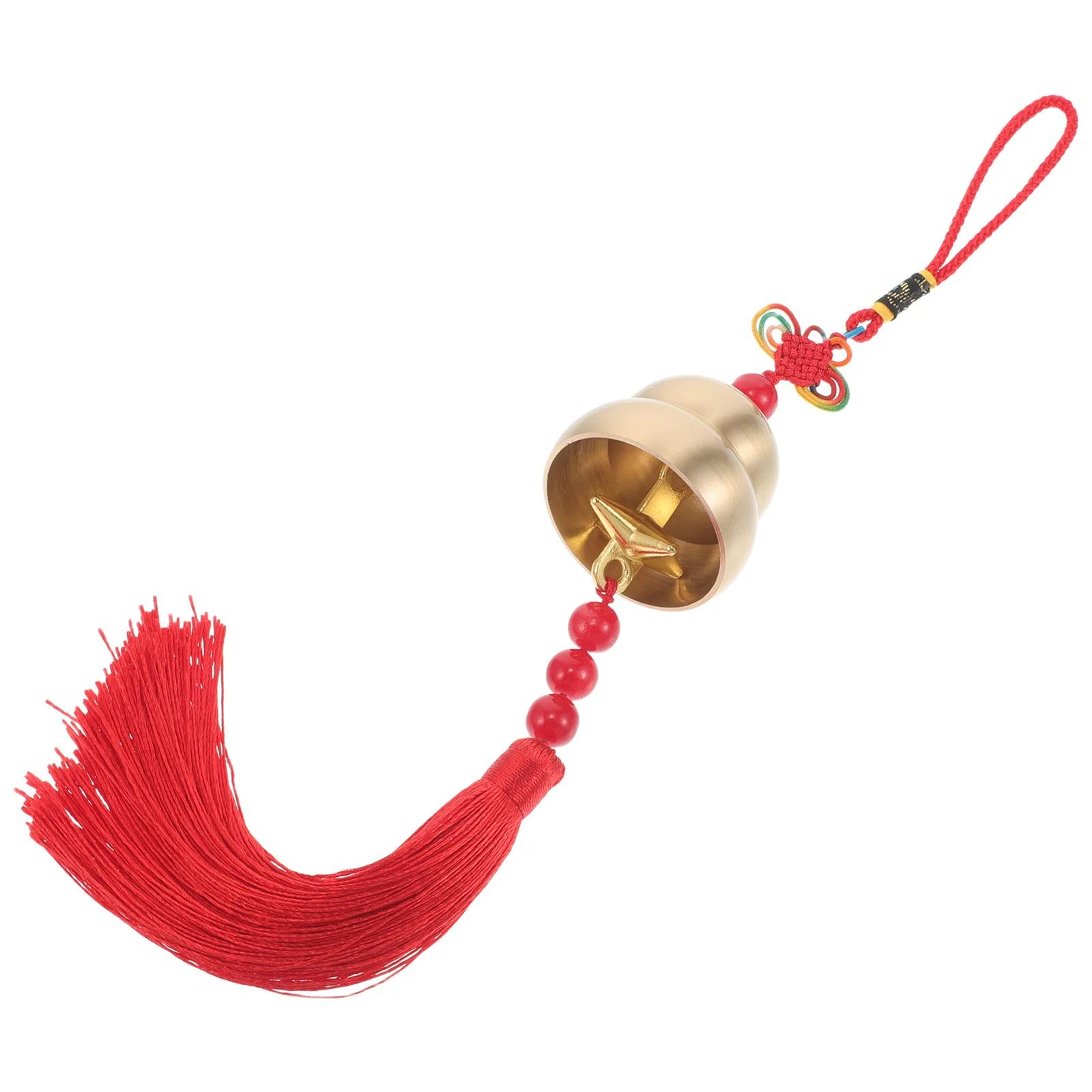 

Brass Wind Chime Pendant Gourd Shape Chinese Car Hanging Ornament For Rearview Mirror Automotive Decor Cute Accessories