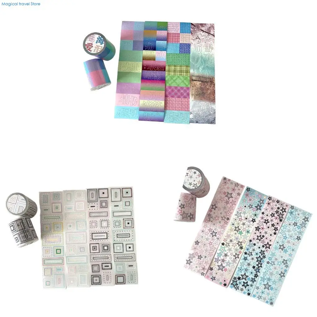 N2UB Multipurpose Lettering Sticker Roll Plastic Adhesive Scrapbooking Labels For Diaries Office School Home Craft Projects