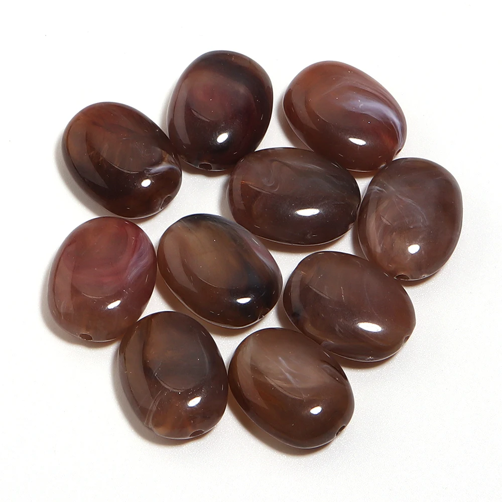 20 Stück 15 x 19 mm zweifarbige ovale Acrylperlen, imitierte Jadesteine, lose Abstandsperlen für die Schmuckherstellung, DIY-Armband, Halskette – Detail 18