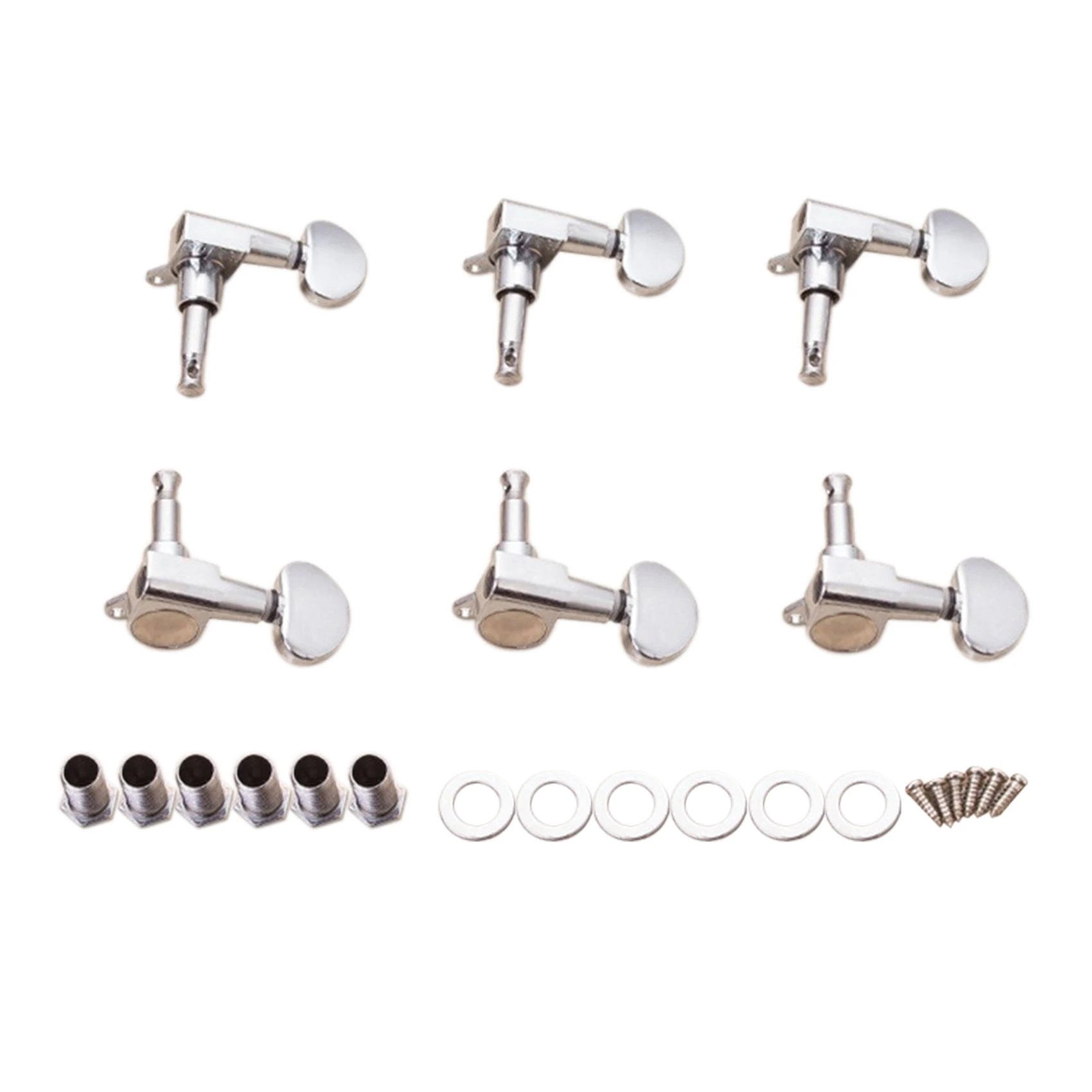 6PCS Guitar Machine Heads Knobs Guitar String Tuning Pegs Machine Head Tuners for Electric or Acoustic Guitar