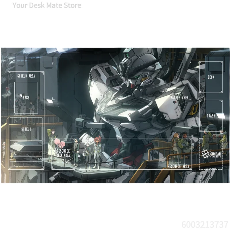 Gundam The Witch From Mercury Suletta & Aerial TCG Playmat Waterproof Non-slip Desk Mat