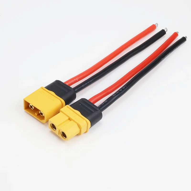 5 قطعة موصل XT60H أنثى ذكر 14AWG 100 مللي متر مع غمد الإسكان كابل توصيل سلك السيليكون DIY بها بنفسك RC يبو بطارية طائرة بدون طيار FPV Expan