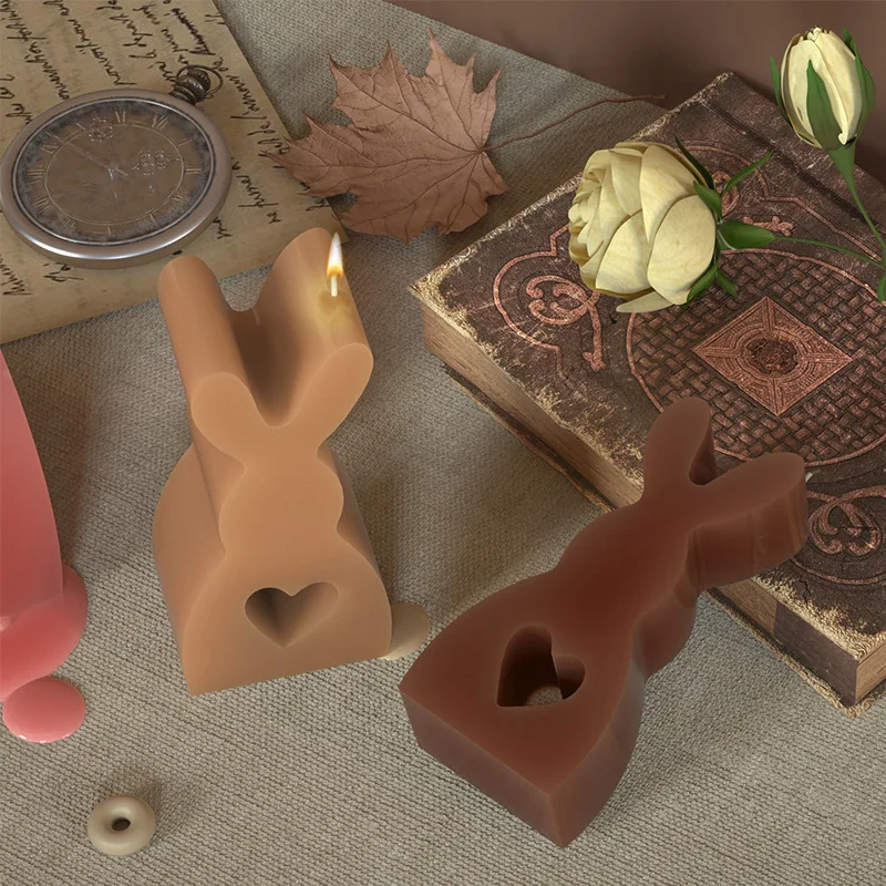 2pcs Silicone Molds, Bunny Silicone Mold ,  Easter bunny , Easter Decor , Handmade Casting Silicone Raysin Concrete Molds