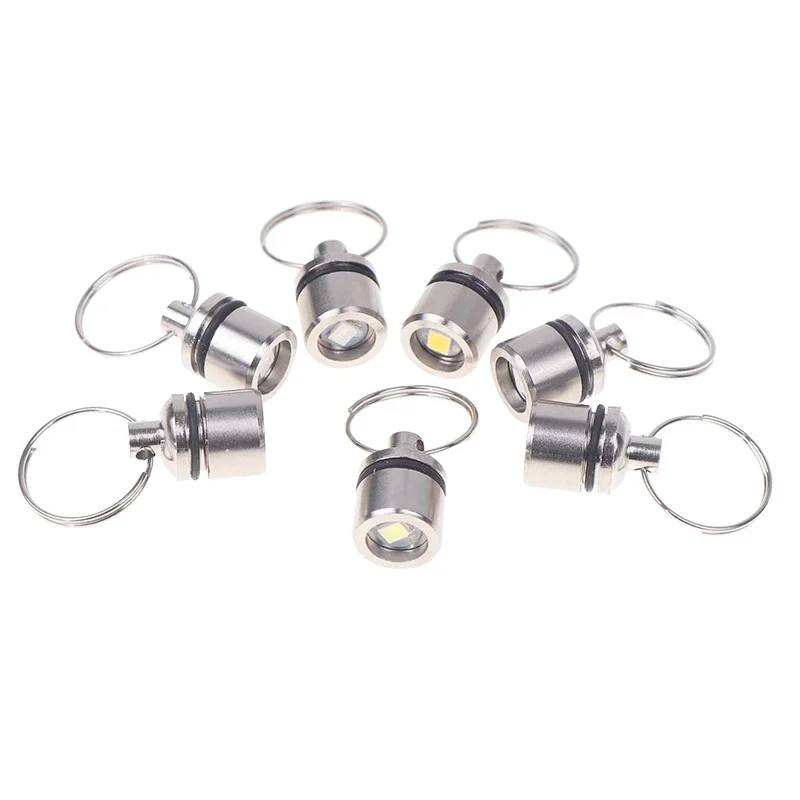 2pcs Mini LED Light Key Chain Luminated Keyring Pendant Colorful Mini Electronic Light Keyring Flashlight Lamp Keychain
