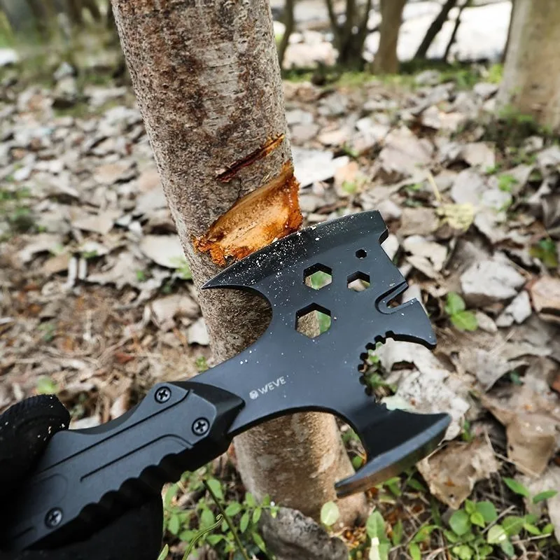 High Carbon Steel Multi-functional Axe Outdoor Portable Camping Self-defense Survival Axe Hammer Chop Firewood Portable Tools
