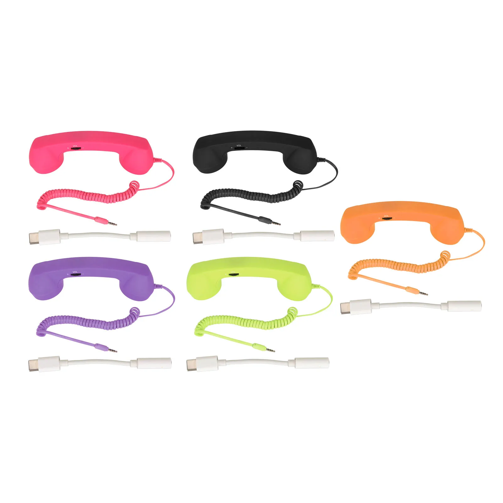 سماعة هاتف خلوي عتيقة بمقبس USB C ، مقاومة للإشعاع ، 3.5 مللي متر ، ريترو ، هاتف ذكي