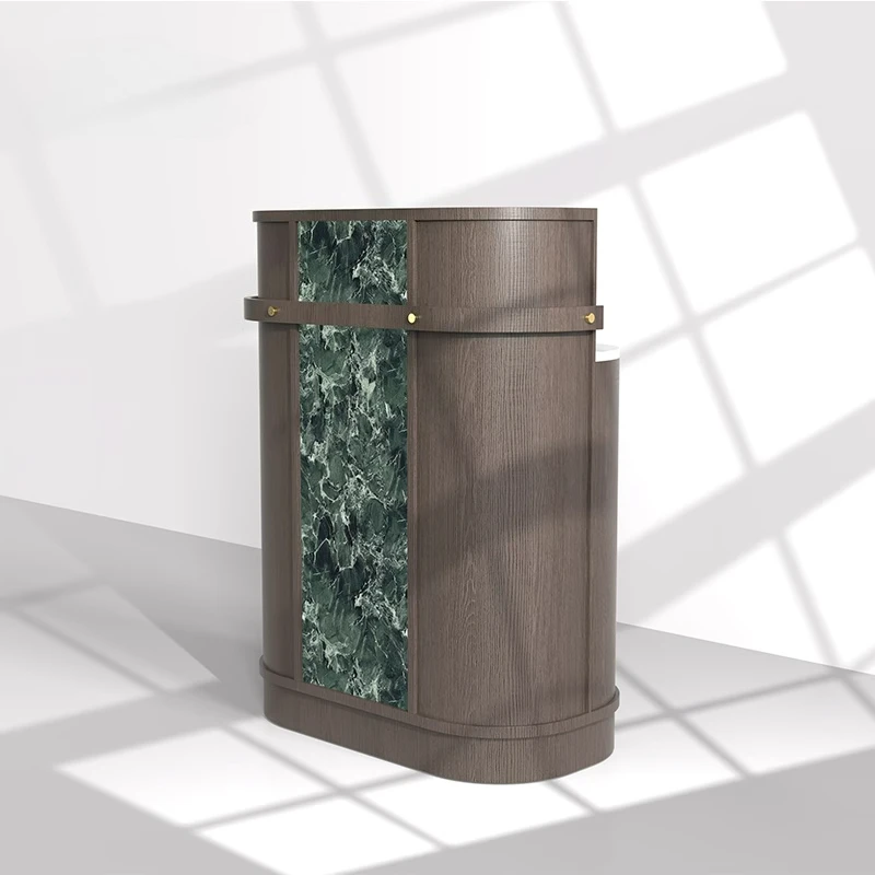 

Elegant Salon Reception Desks Welcome Front Desk Commericial Reception Desks Counter Light Luxury Schreibtisch Office Furniture