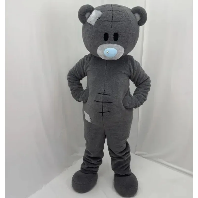

Adult Pudding Grey Bear Mascot Costume Wedding Birthday Party Advertising Halloween Christmas Stage Performance Fancy Dress