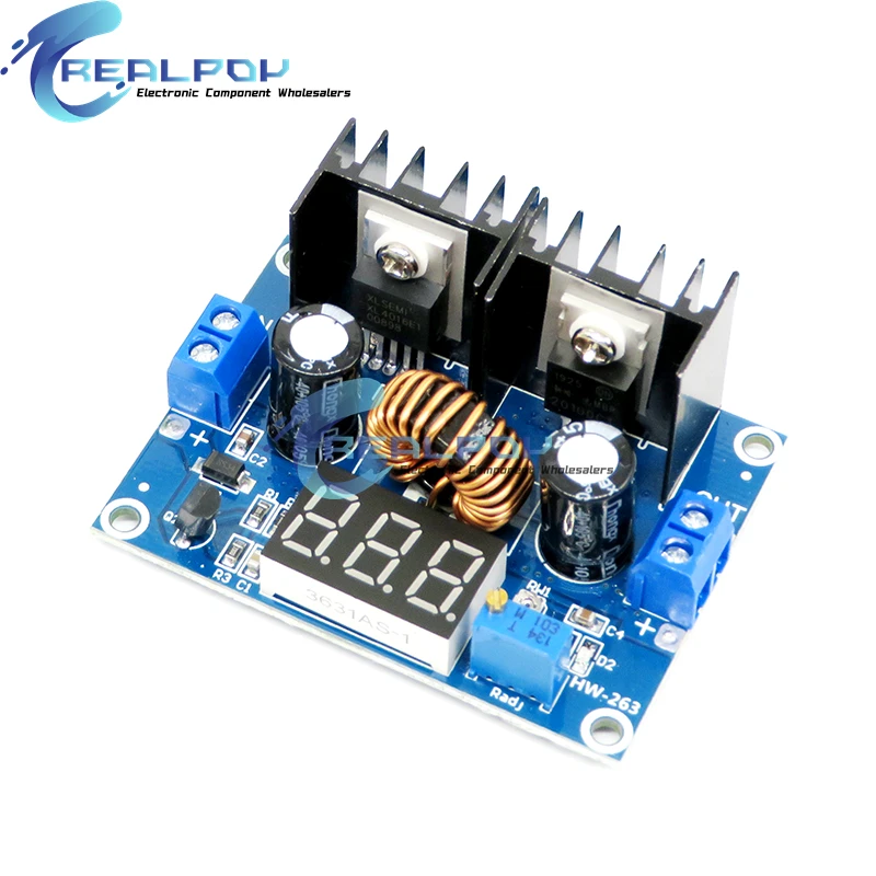 XH-M404 DC 4-40V 8A 200W Voltage Regulator Module Digital PWM Adjustabl DC-DC Step Down Voltage Regulator DC XL4016E1