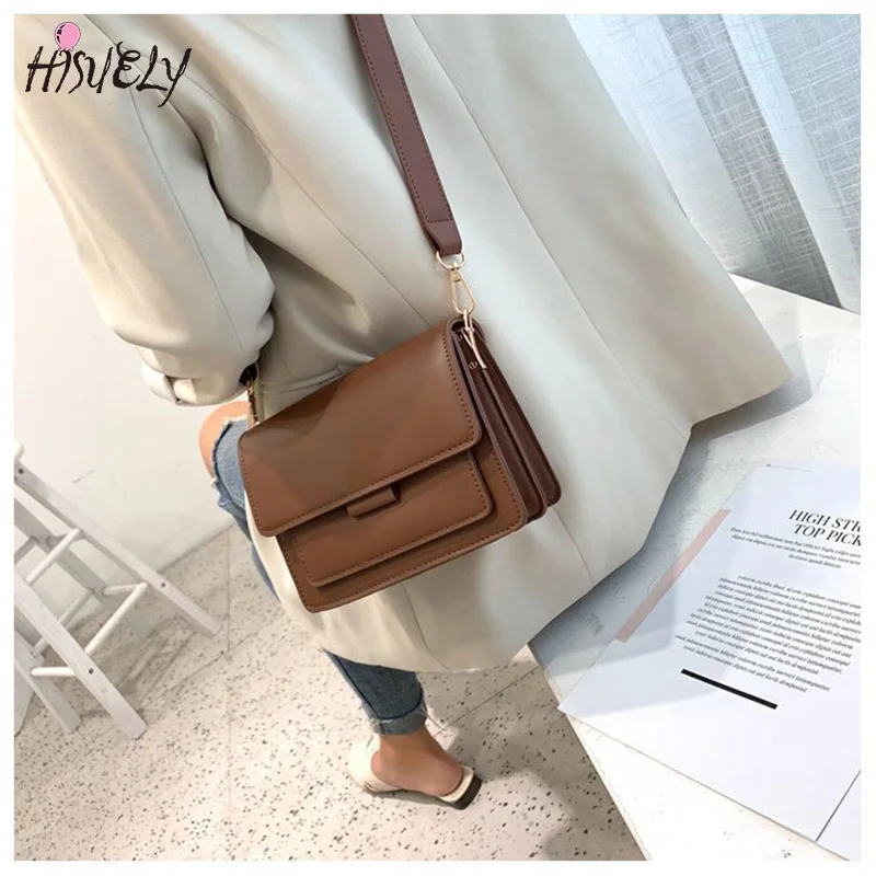 HISUELY 2024 New Arrive Women Shoulder Bags Small Messenger Bags Girls Casual Flap Luxury Crossbody Bags Black Brown Blue