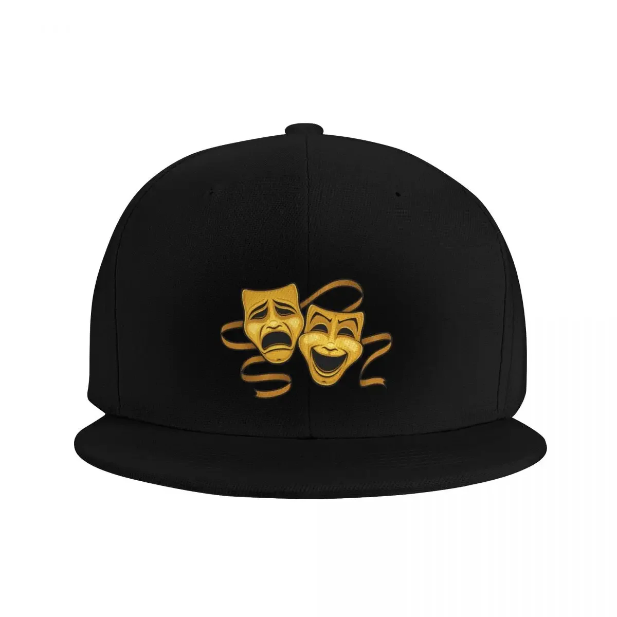 Gold Comedy And Tragedy Theater Masks Baseball Cap Rave Hat Man For The Sun Men Golf Wear Women's