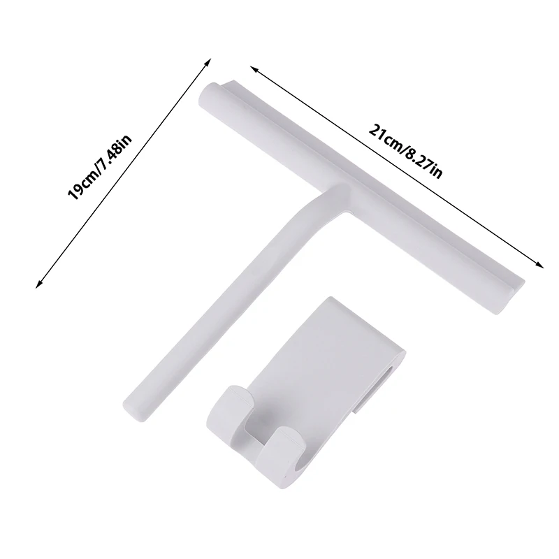 Window Glass Shower Squeegee Wiper Silicone Scraper Cleaner Brush Long Handle Bathroom Mirror Wiper Scraper Cleaning Accessories