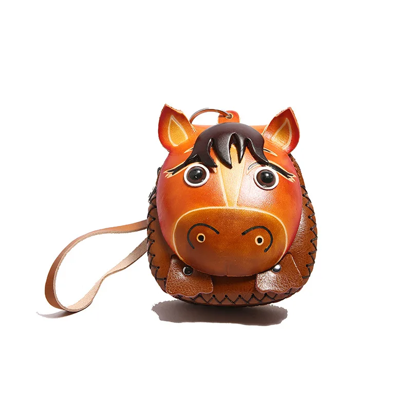High Quality Pony Mini Key Bag Kawaii Zodiac Car Key Pouch High-end Portable Pocket Keychain Case Coin Wallet