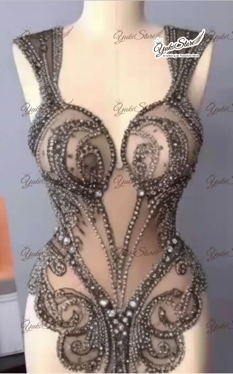 Custom Cloth Bling Rhinestone Silver Sweetheart Bodice Applique Handmade Evening Dress Cocktail Dress Wedding Dress JY040 2024