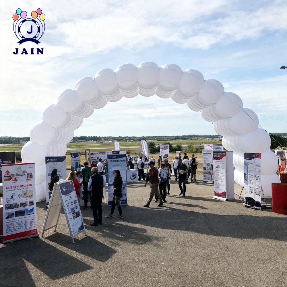 

Надувная арка-иглу/украшение для вечеринки, надувная палатка в форме белого облака, надувная арка с воздуходувкой для деловой активности