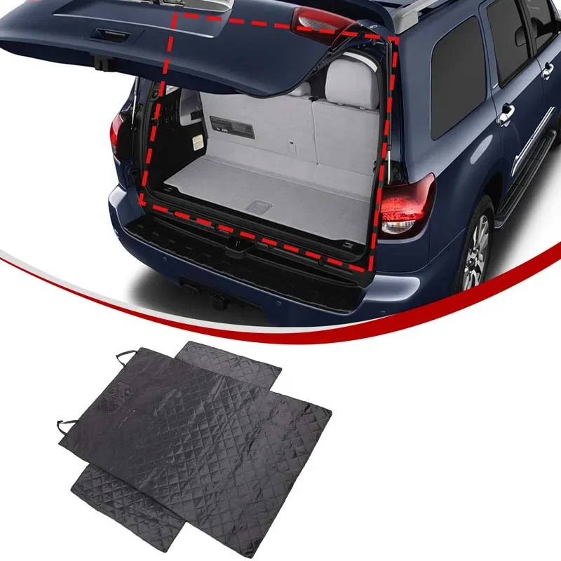

Pet Cargo Liner Trunk Mat for Toyota Sequoia 2021 Black 600D Oxford Waterproof Anti-Scratch Anti-Dirty Non-Slip Washable Dog Pad