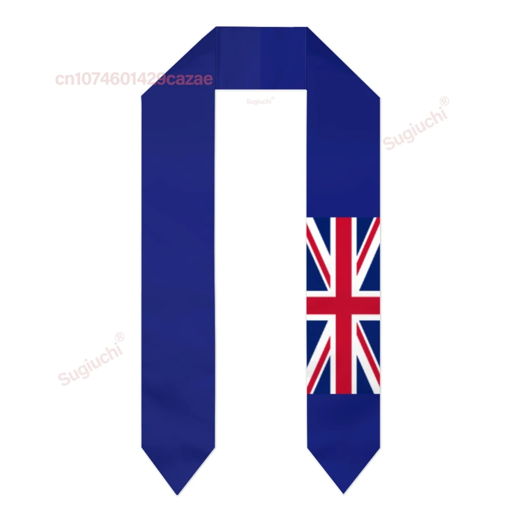 United Kingdom GB Flag Thick Graduation Sash Stole Scarf Double Sided Honor Stole For Graduation Students Class Of 2025