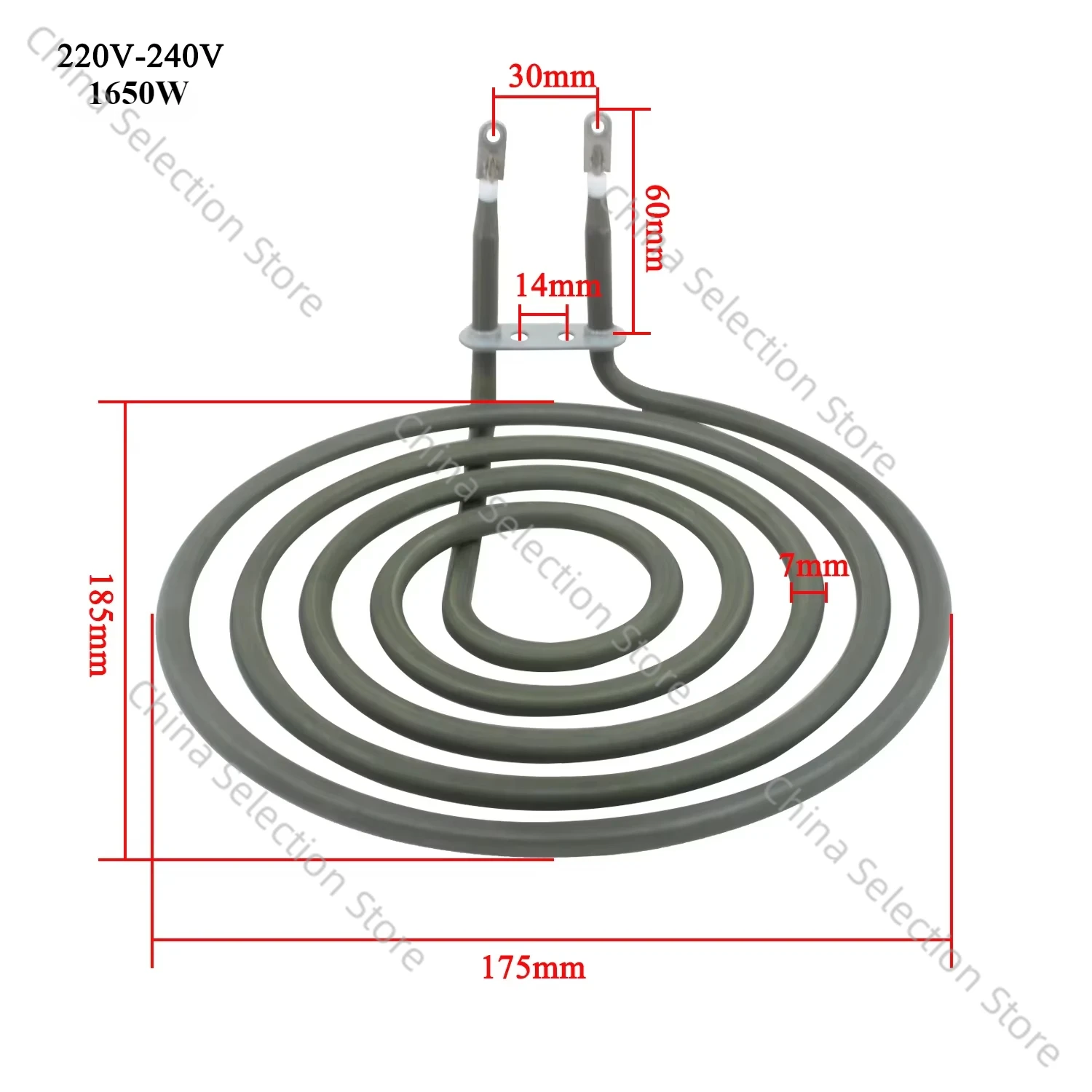 220V 240V Cooktop stove burner heating element for oven roaster Air fryer surface burner Electric heater tubular fitting 1pc